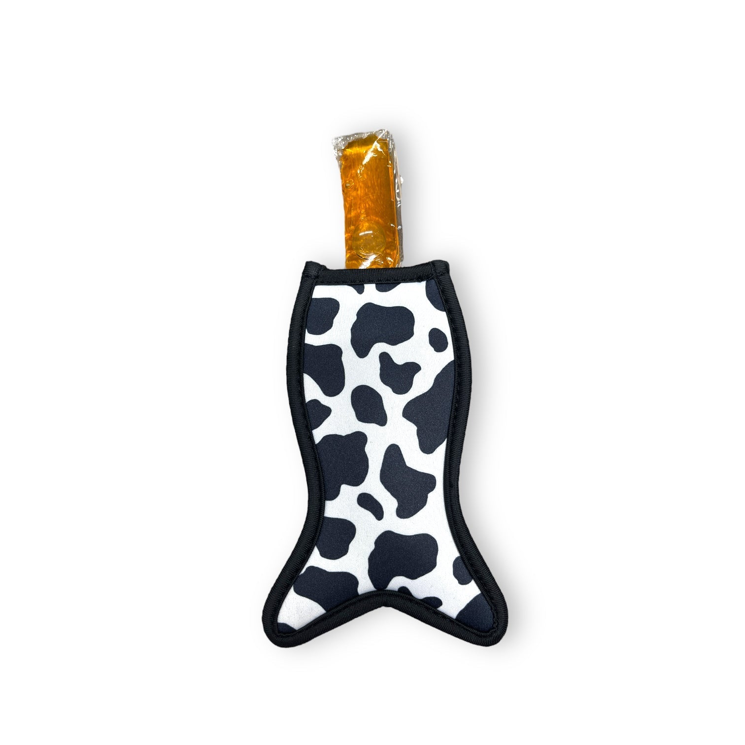 Black and White Cow Print Mermaid Icy Pop Holder