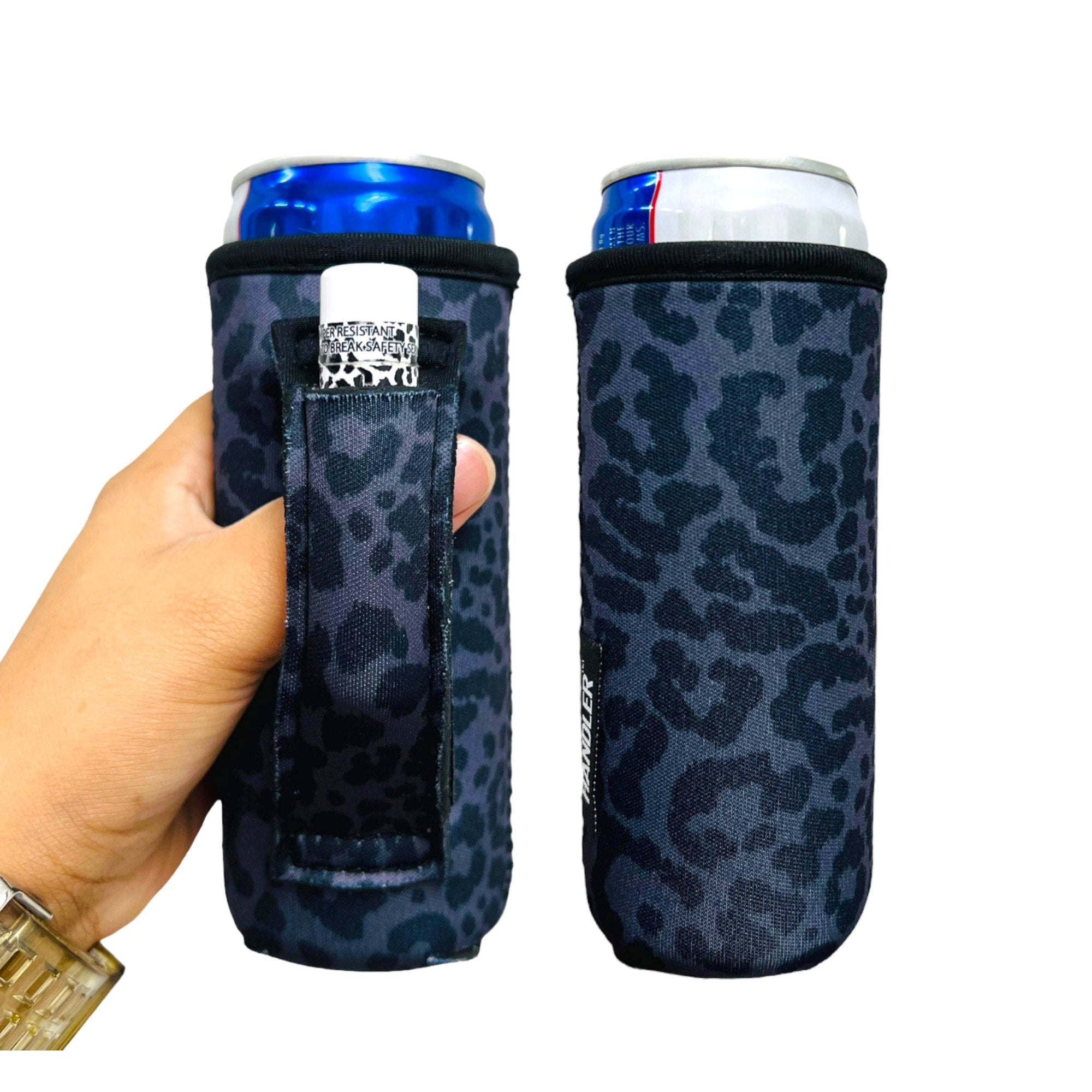 Black Leopard 12oz Slim Can Handler™