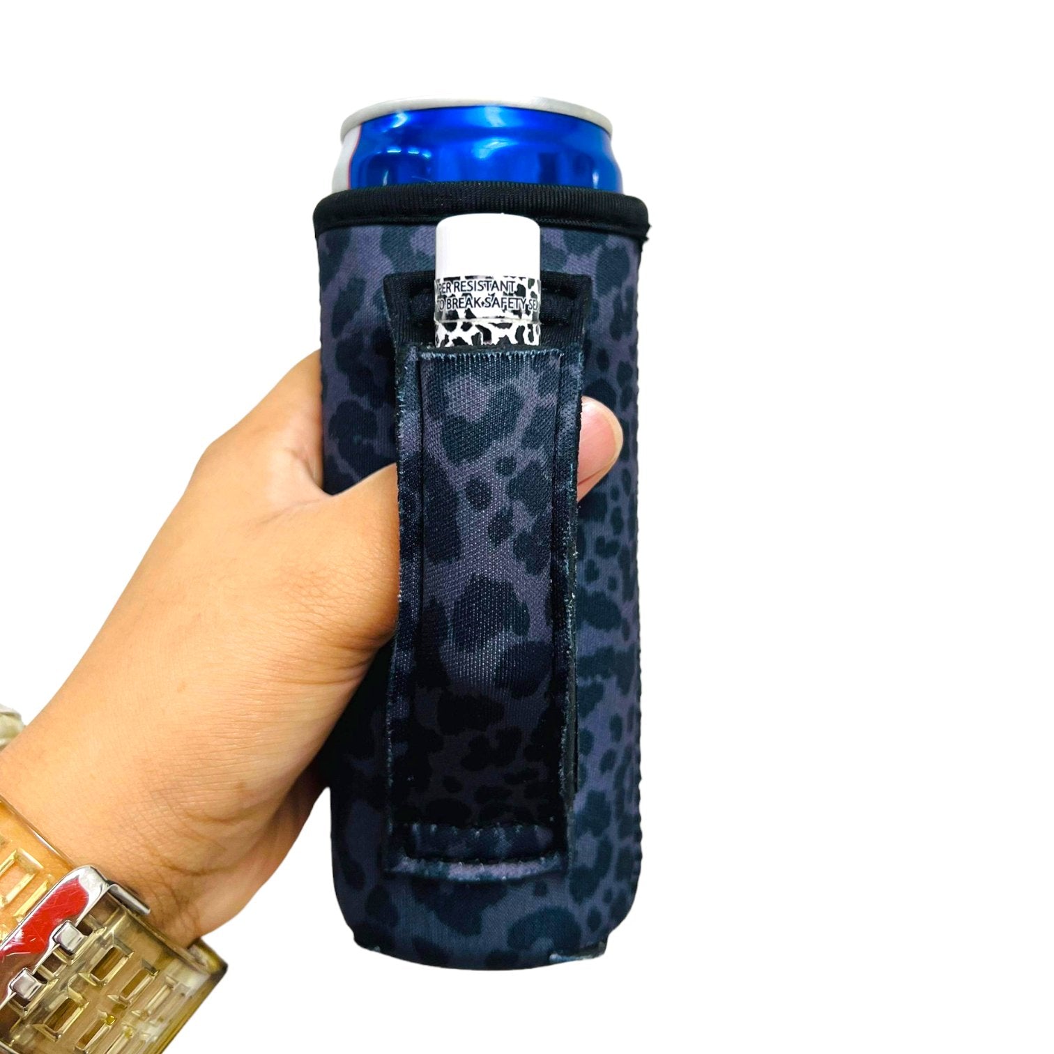 Black Leopard 12oz Slim Can Handler™