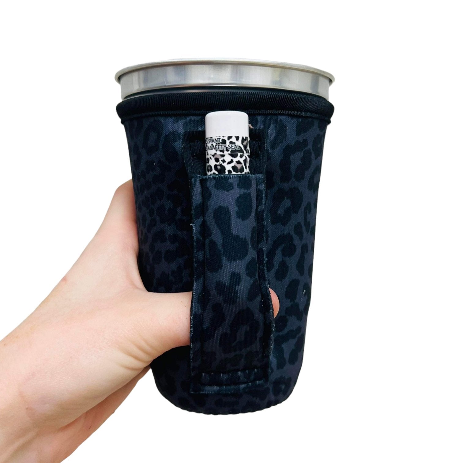 Black Leopard 16oz PINT Glass / Medium Fountain Drinks and Hot Coffee Handlers™