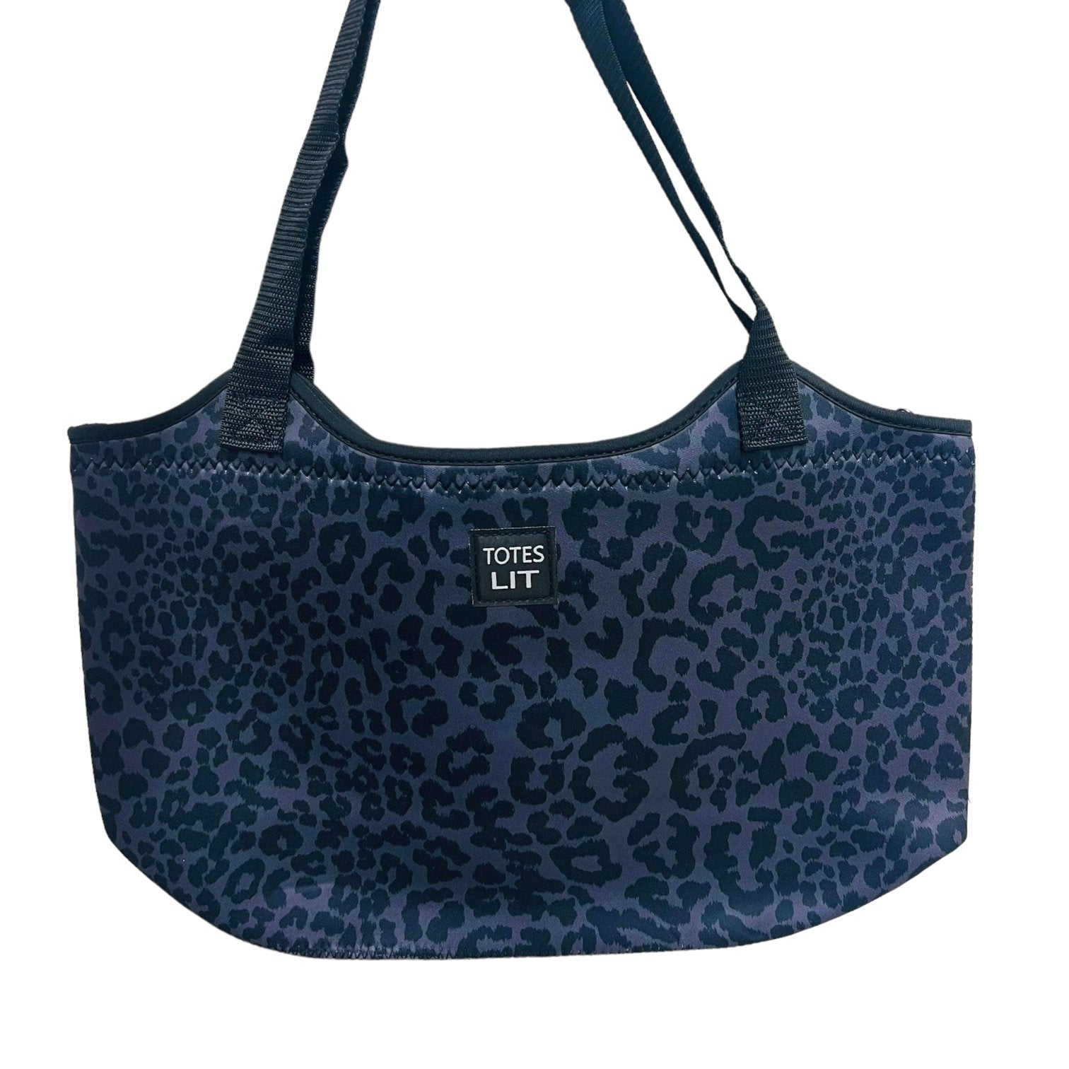 Black Leopard Neoprene Tote