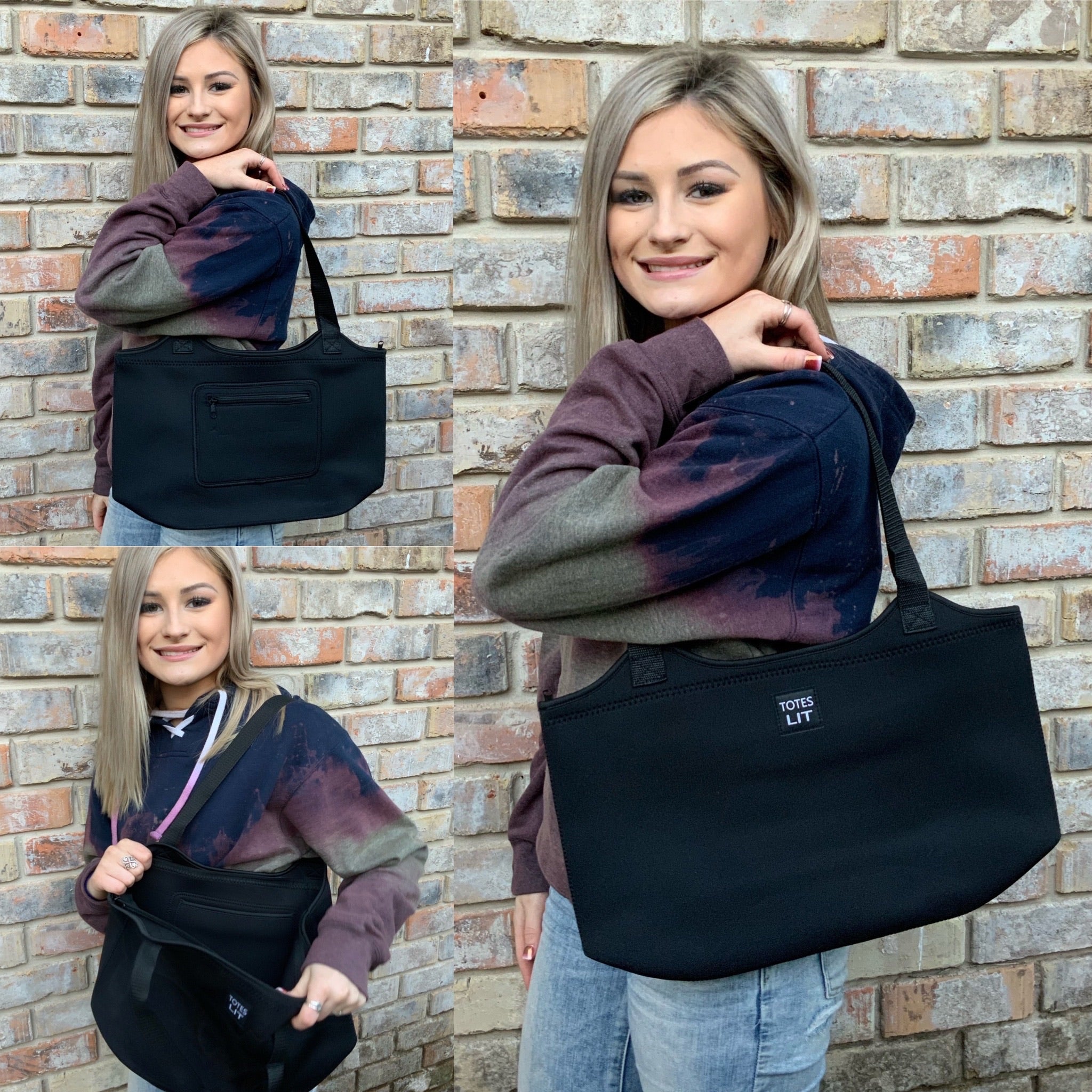 Black Neoprene Tote