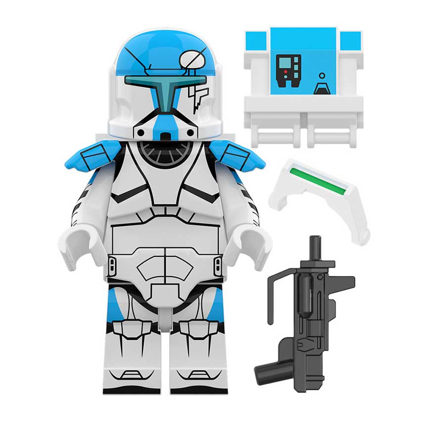 Blue Commando Clone trooper Lego Star wars Minifigures