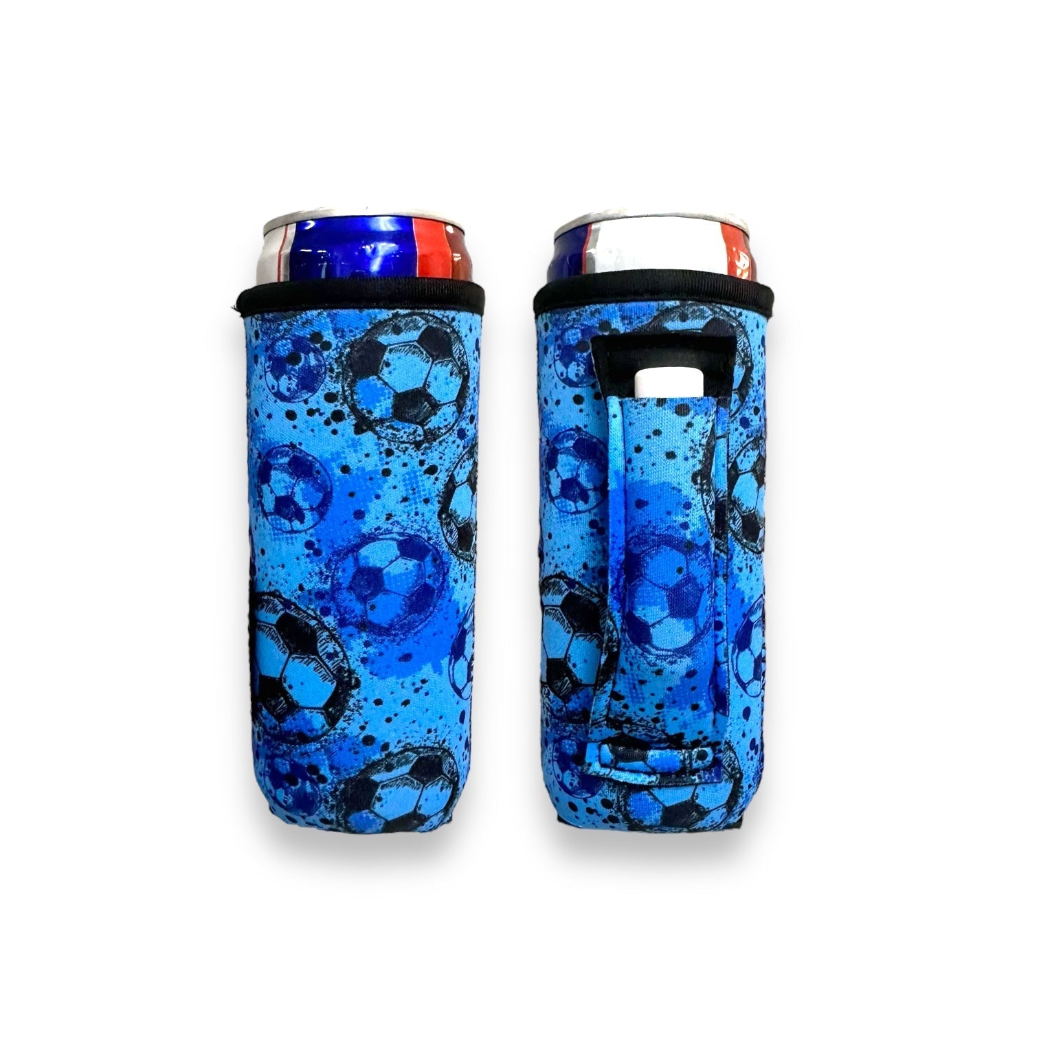 Blue Soccer 12oz Slim Can Handler™