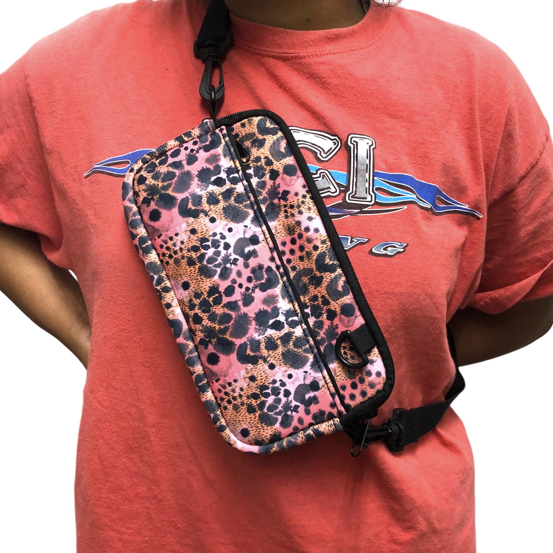 Blushing Leopard Cross Body Purse