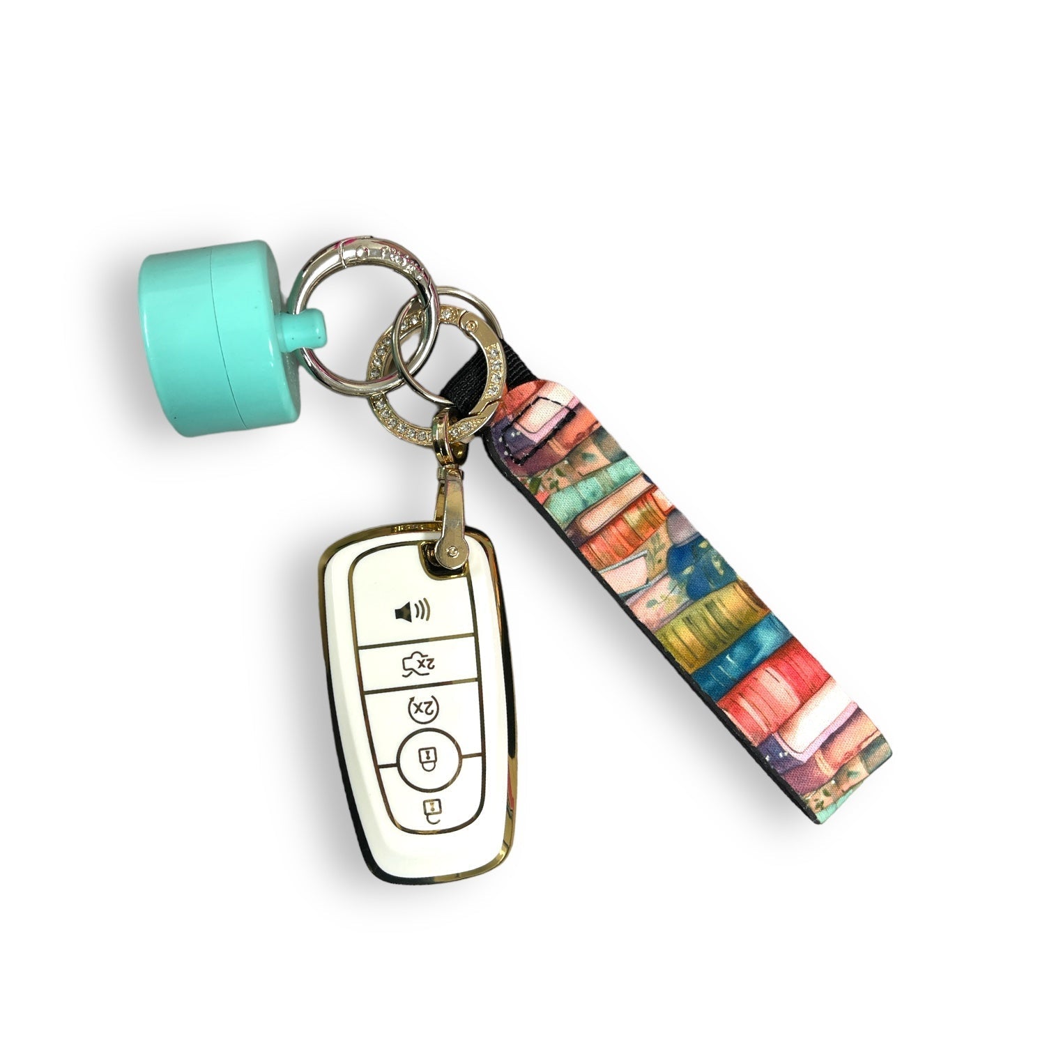 Books Wristlet Keychain