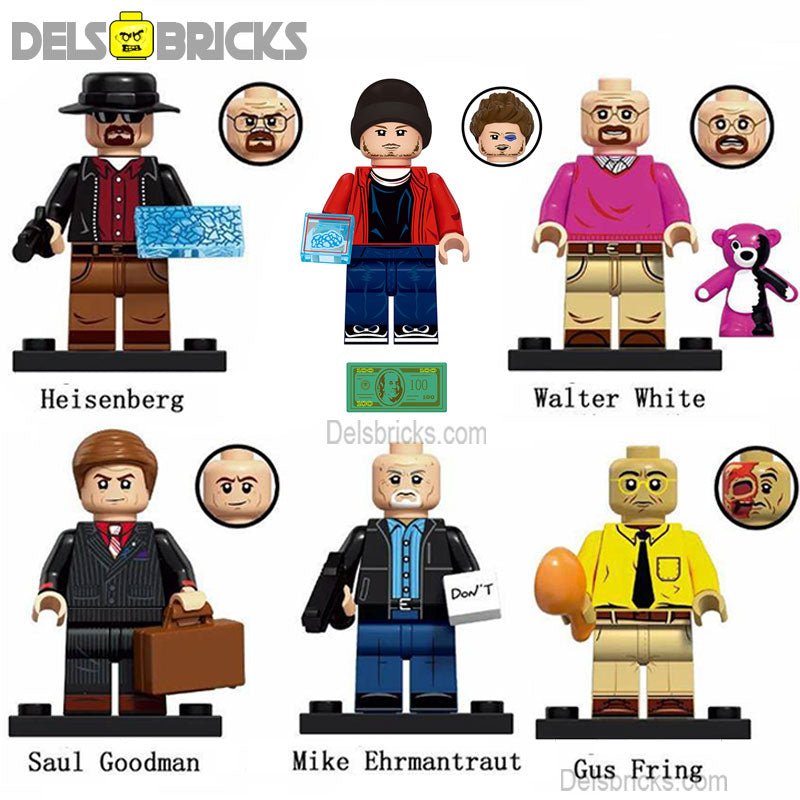 Breaking Bad Set of 6 Best New Lego Minifigures custom Toys S1