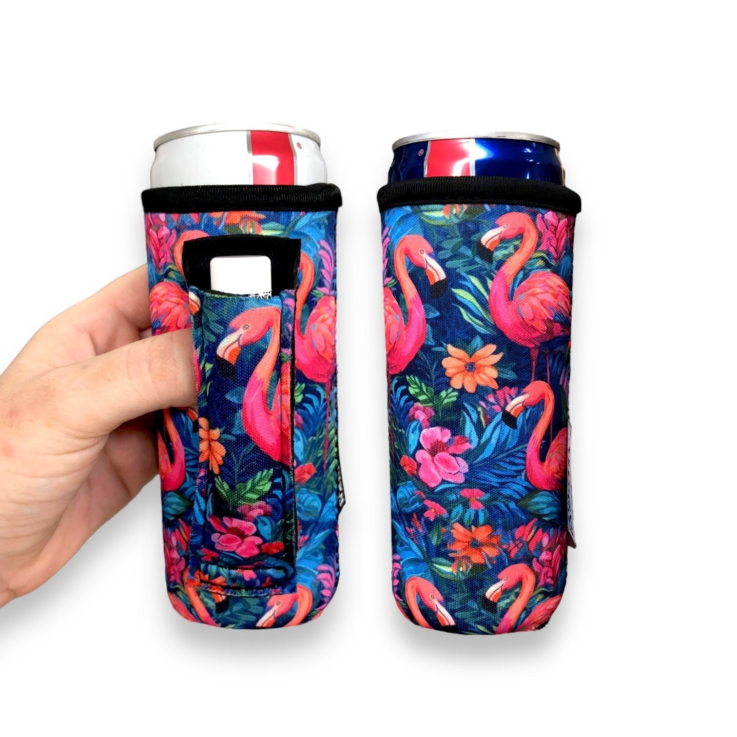 Bright Flamingo 12oz Slim Can Handler™