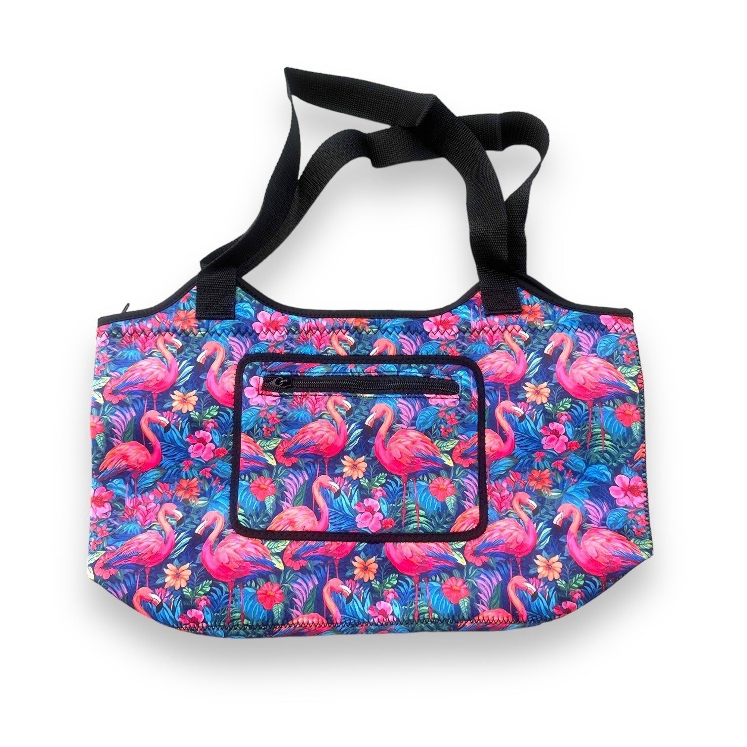 Bright Flamingo Neoprene Tote