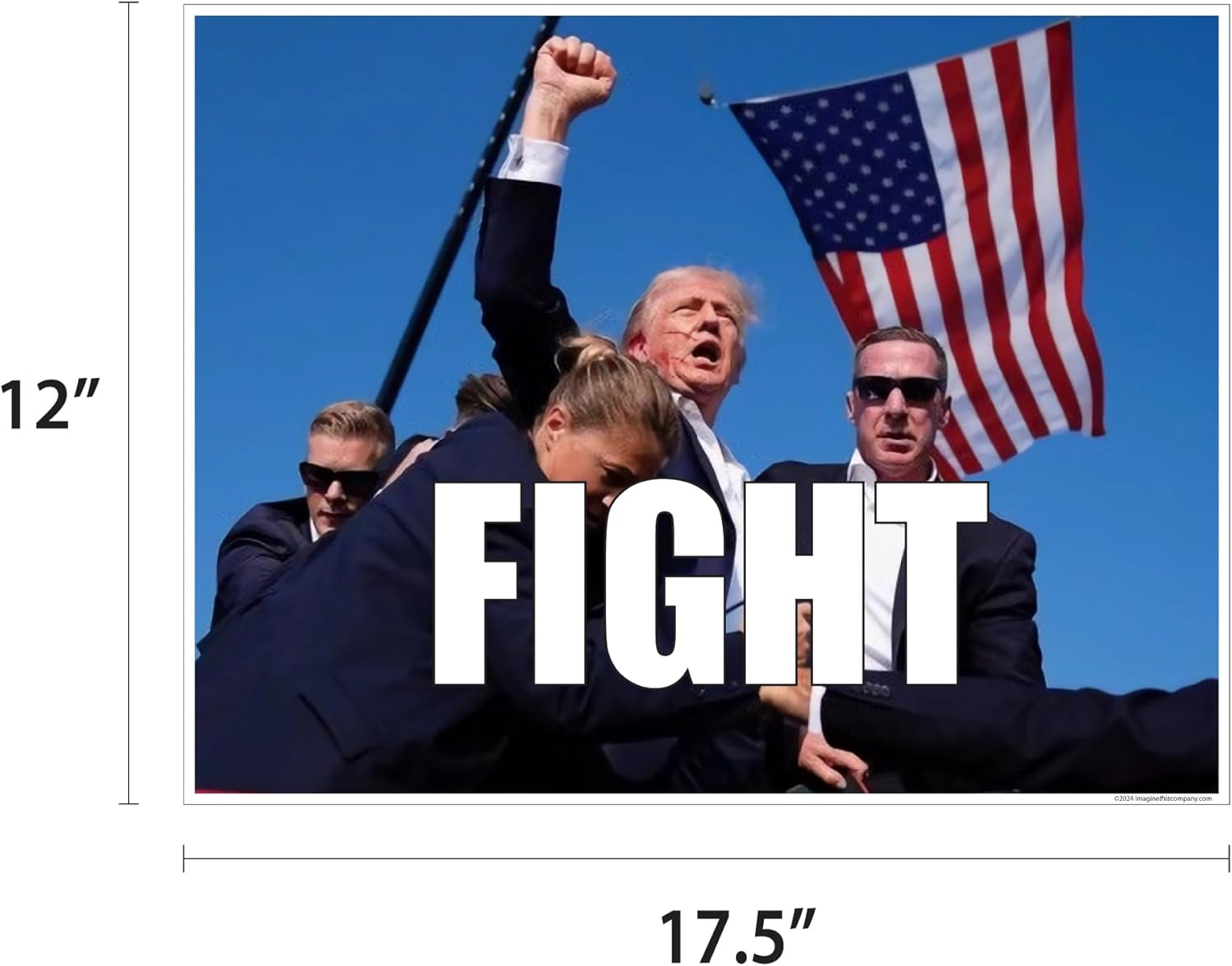 Trump Fight | 12"X 17.5" Presidential Campaign Yard Sign - GOP