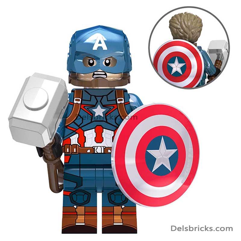 Captain America Steve Rogers Avengers Lego Minifigures Custom Toys 1