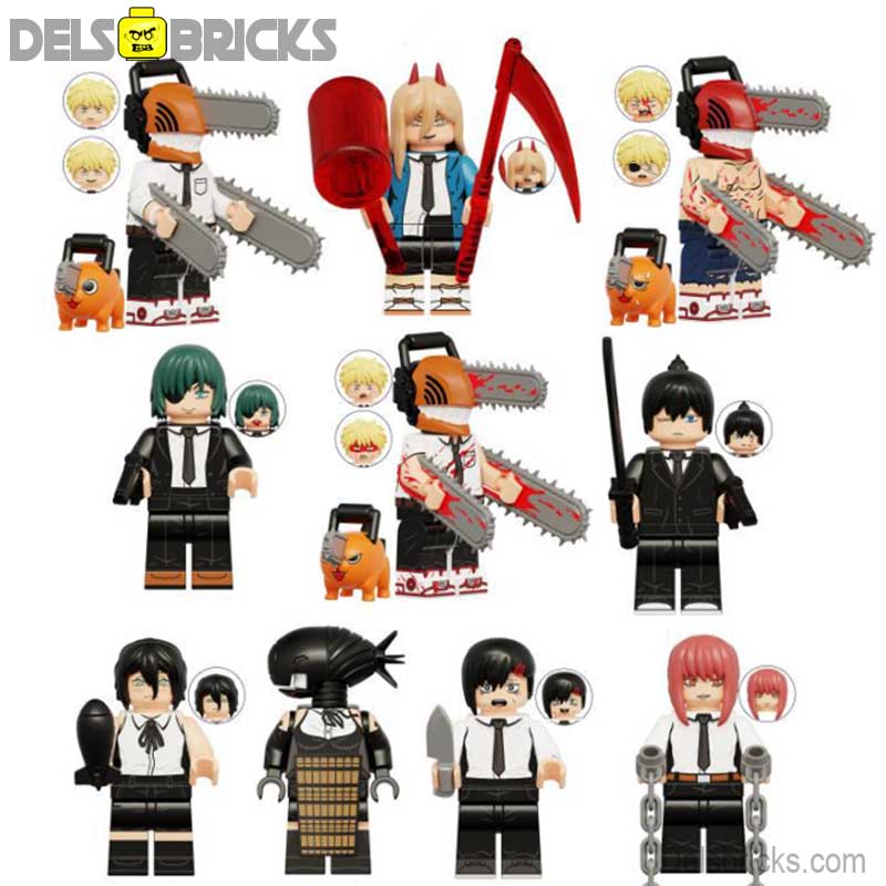 Chainsaw Man Anime Set of 10 Lego Minifigures Custom Toys 2