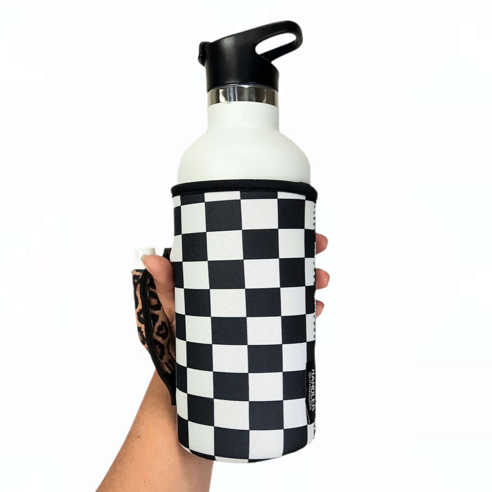 Checkerboard w/ Leopard 30oz  Tumbler Handler™