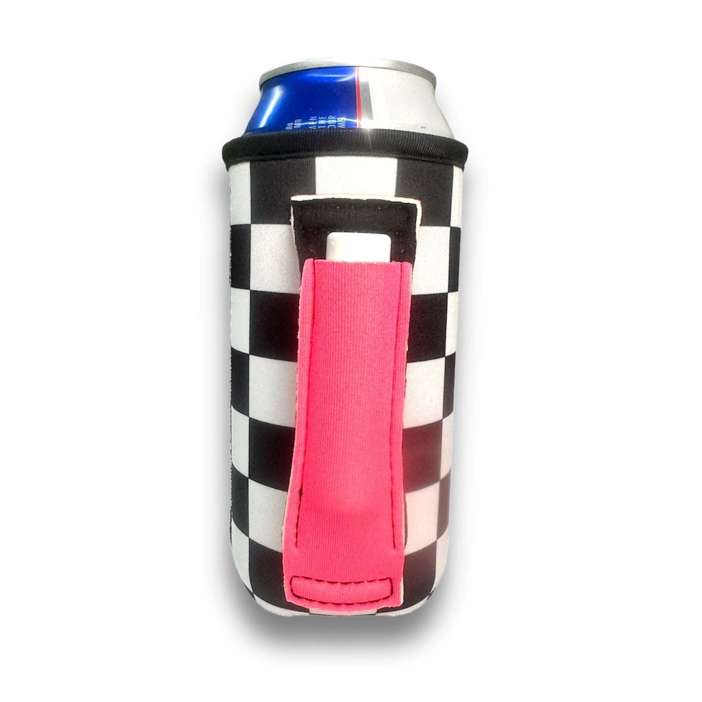 Checkerboard w/ Neon Pink 16oz Can Handler™