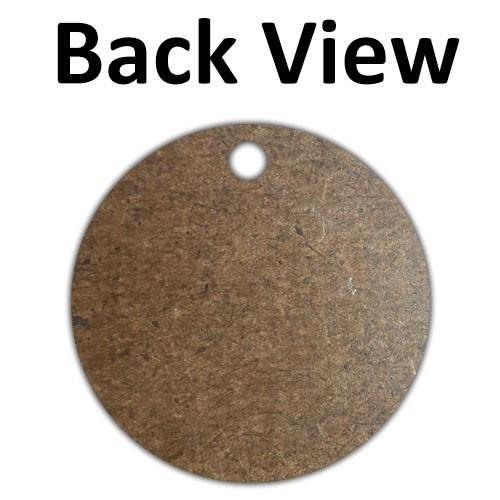 Sublimation Blanks MDF Keychain - Circle - 1-Sided Key Tag - 2x2"