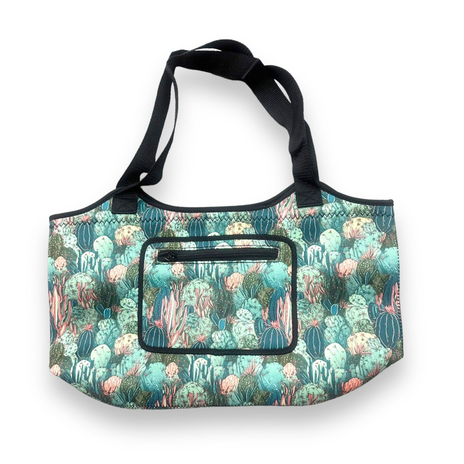 Coral Cactus Neoprene Tote