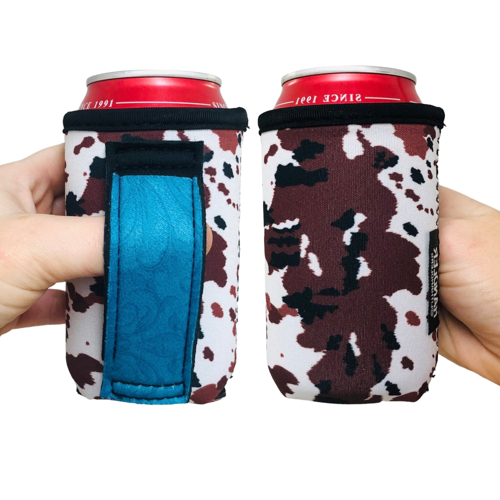 Cowhide w/ Turquoise Leather 12oz Regular Can Handler™