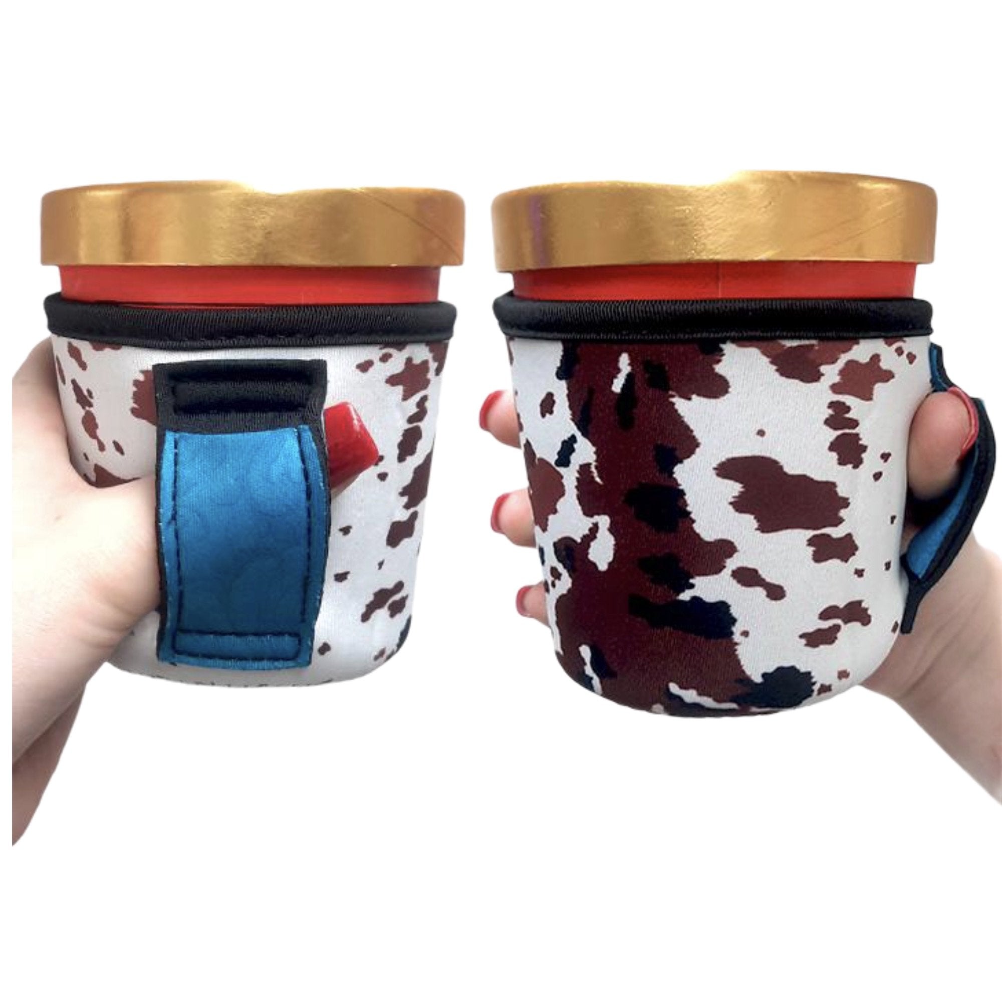 Cowhide w/ Turquoise Leather Pint Size Ice Cream Handler™