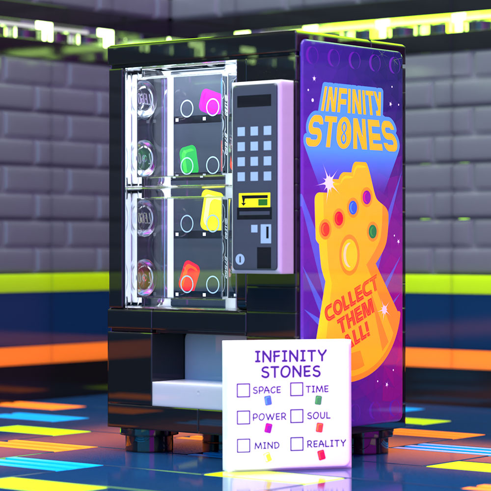 Infinity Stones Vending Machine Custom Building Set - B3 Customs