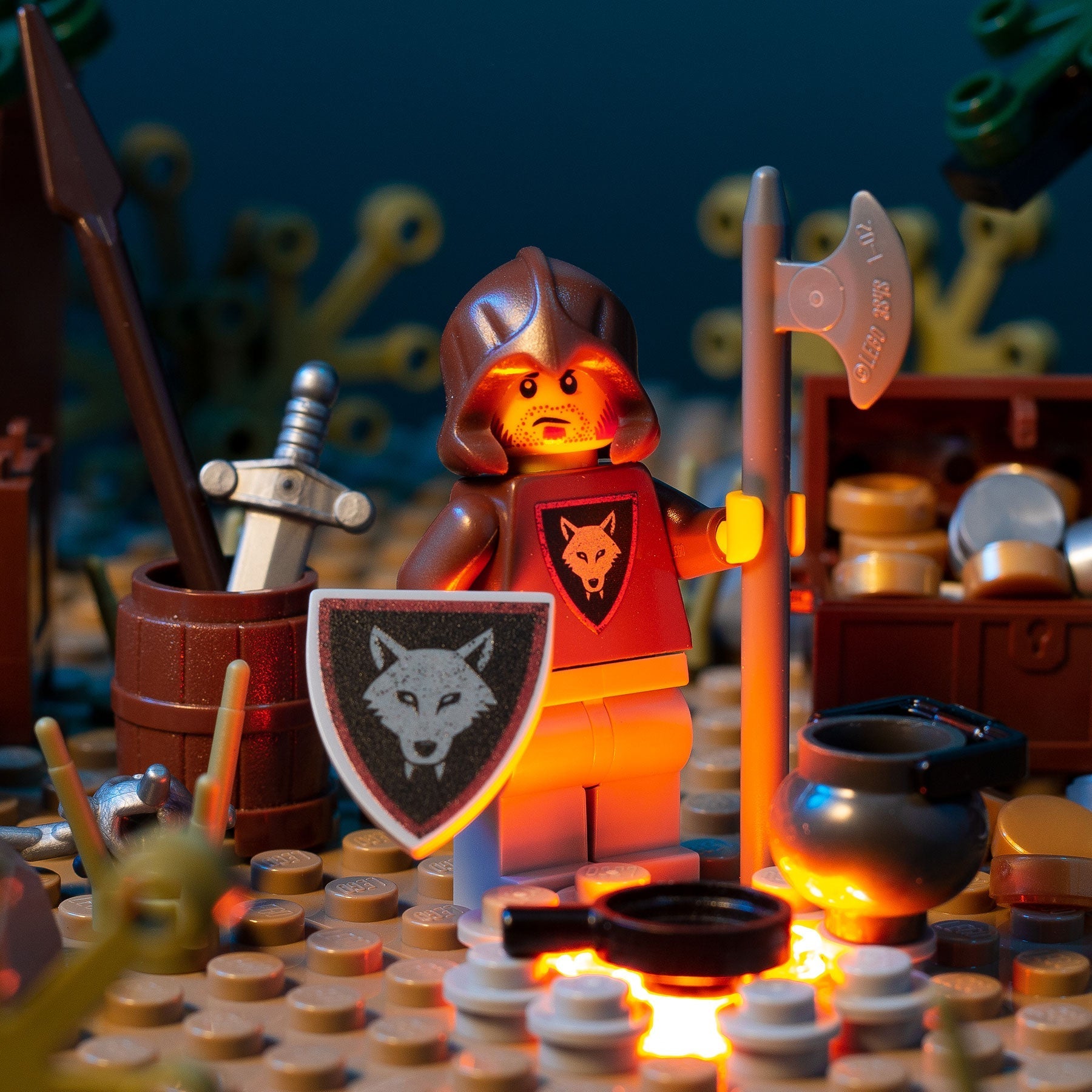 Wolfpack Bandit (Halberd) - Custom Castle Minifigure