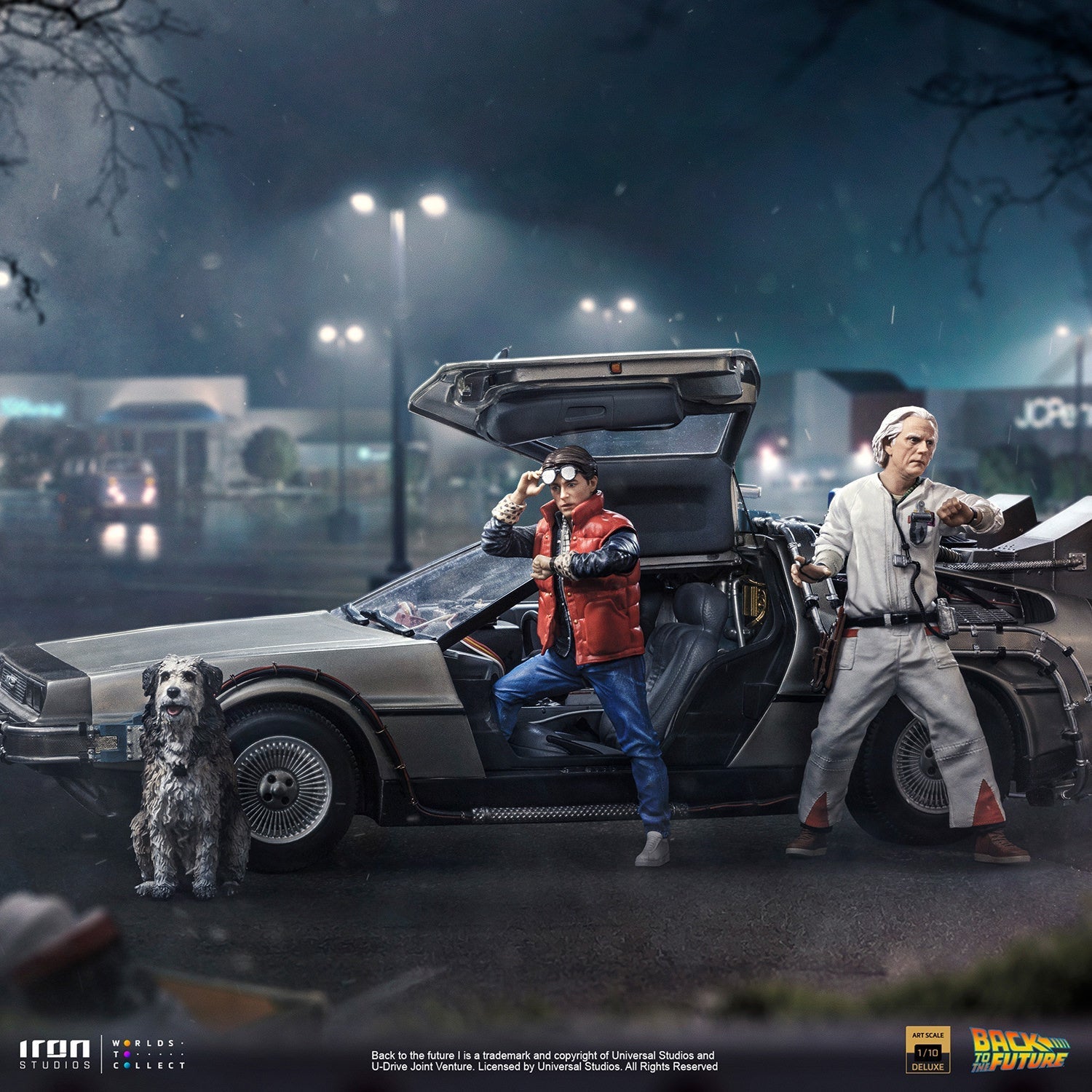 Iron Studios Back to the Future DeLorean Full Set 1:10 Scale Statue [PRE-ORDER: Expected Availability May - Jun 2024!]