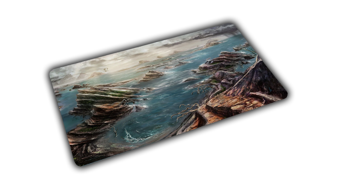 "Desolate Island" — Fallen Lands Playmat by Carlos Balarezo