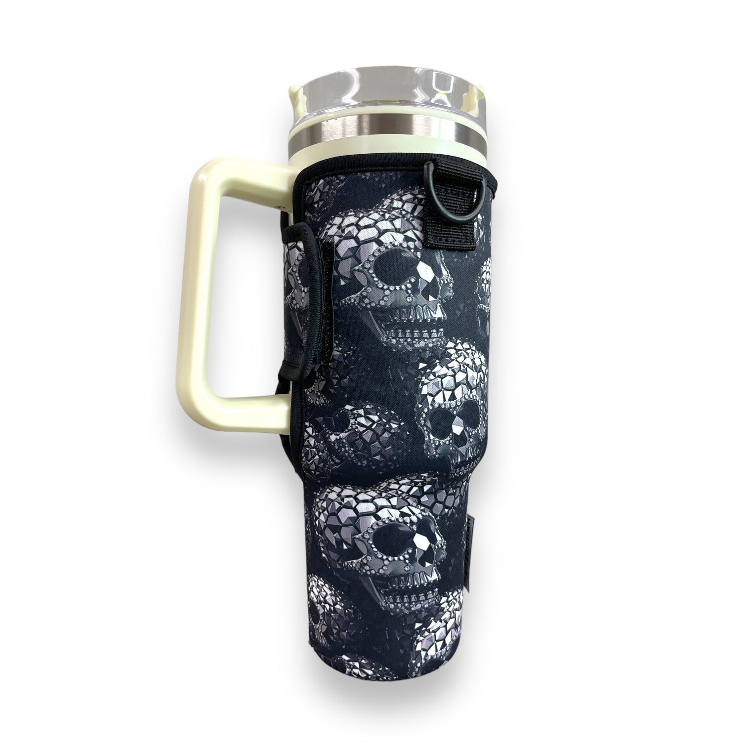 Diamond Skulls 40oz Tumbler With Handle Sleeve