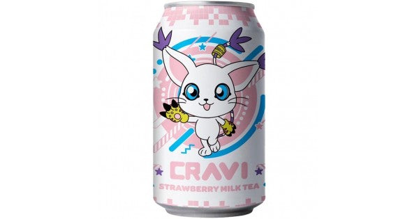 Cravi Digimon Strawberry Milk Tea (315ml) Taiwan (12pk)