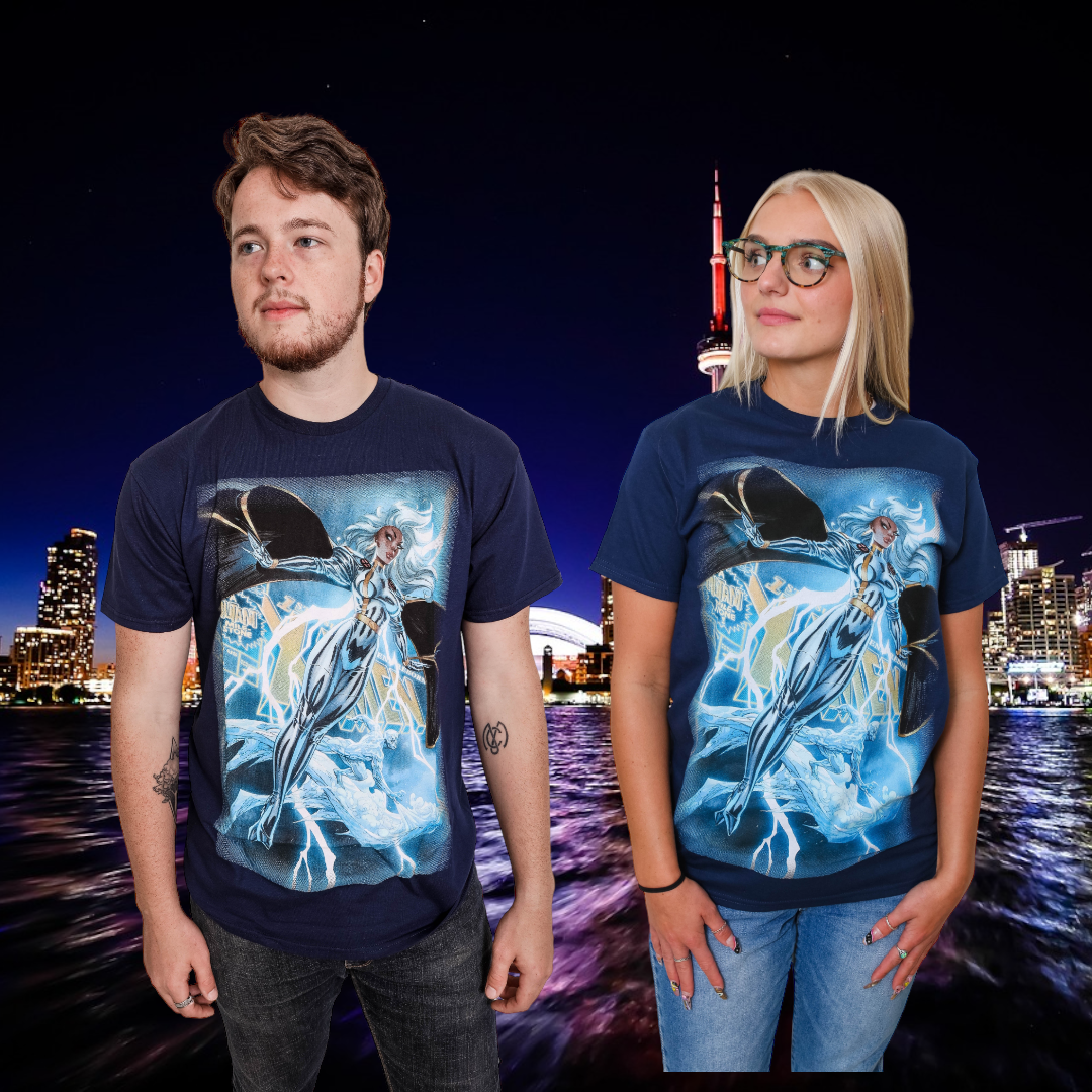 X-Men Uncanny Storm And Ice Man Marvel Comics Adult T Shirt