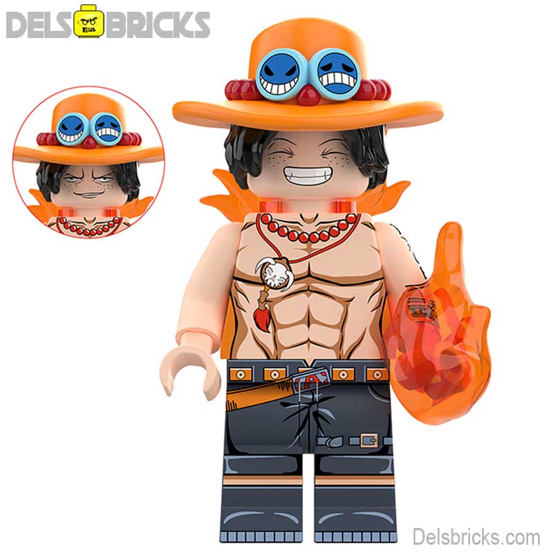 Portgas D Ace from ONE PIECE Anime Lego Minifigures custom toys New