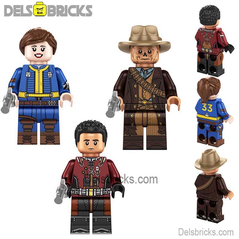 Fallout Lucy, Cooper, Maximus set of 3 Lego Minifigures Custom Toys