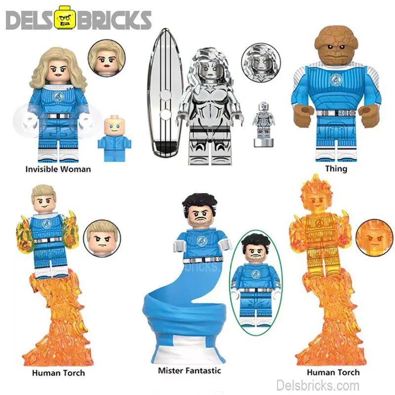 Fantastic Four First Steps Set of 6 Lego Minifigures Custom Toys 6