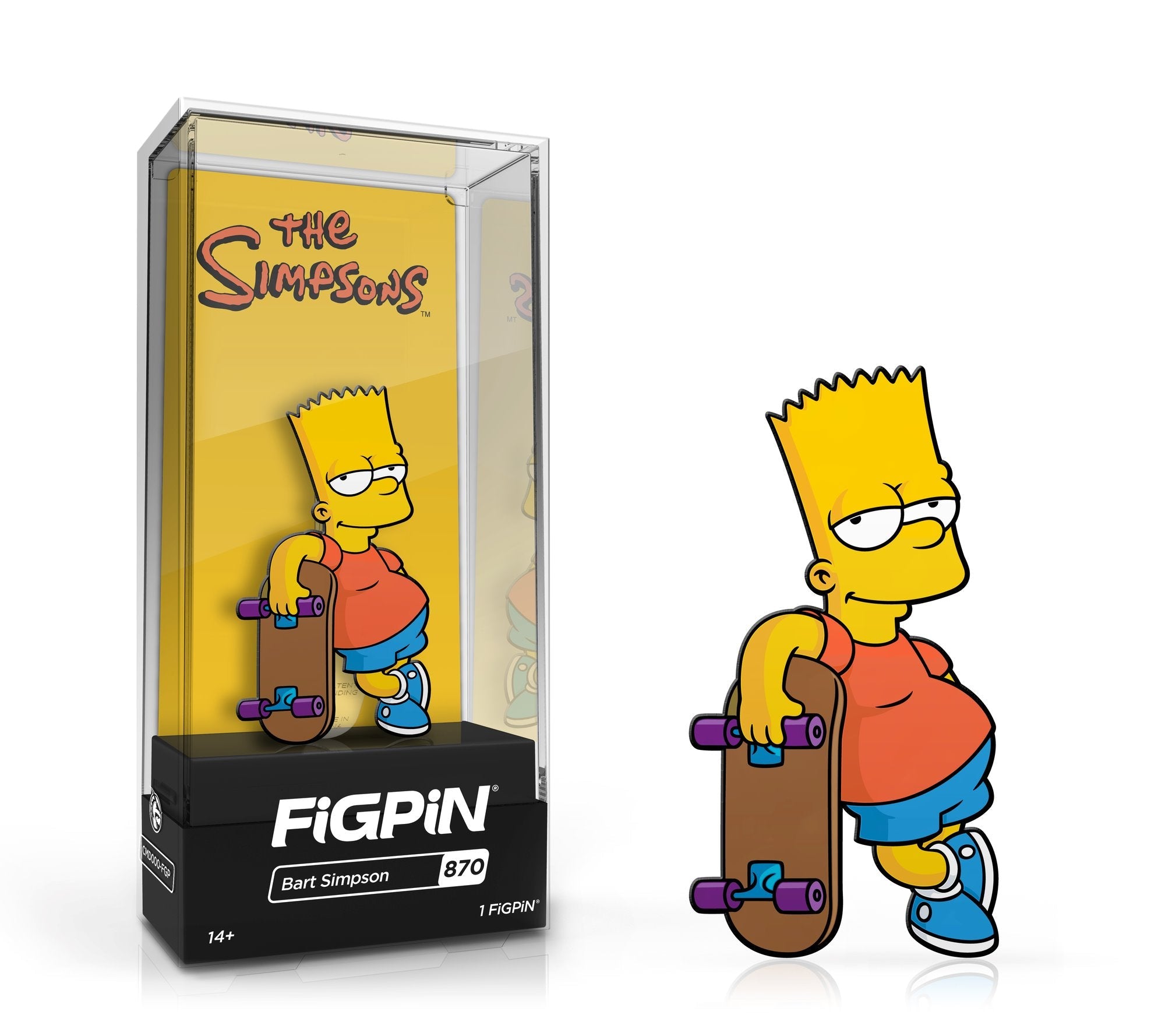 FiGPiN Classic THE SIMPSONS Series 2 - Bart Simpson (870) (1ST EDITION LE2000)