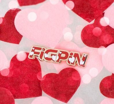 FiGPiN LOGO: 2021 FiGPiN Logo (Hearts & Gold) L37 (Limited to 750 Pieces)