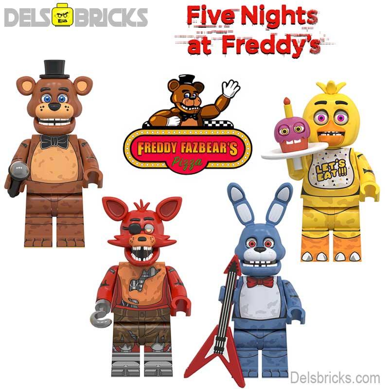 Five Nights At Freddys set of 4 Lego Minifigures custom toys 1