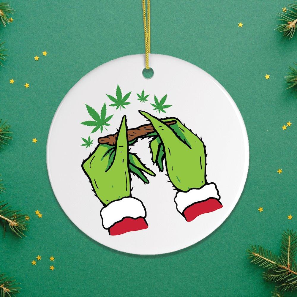 Rolling Blunt Weed Christmas Ornament