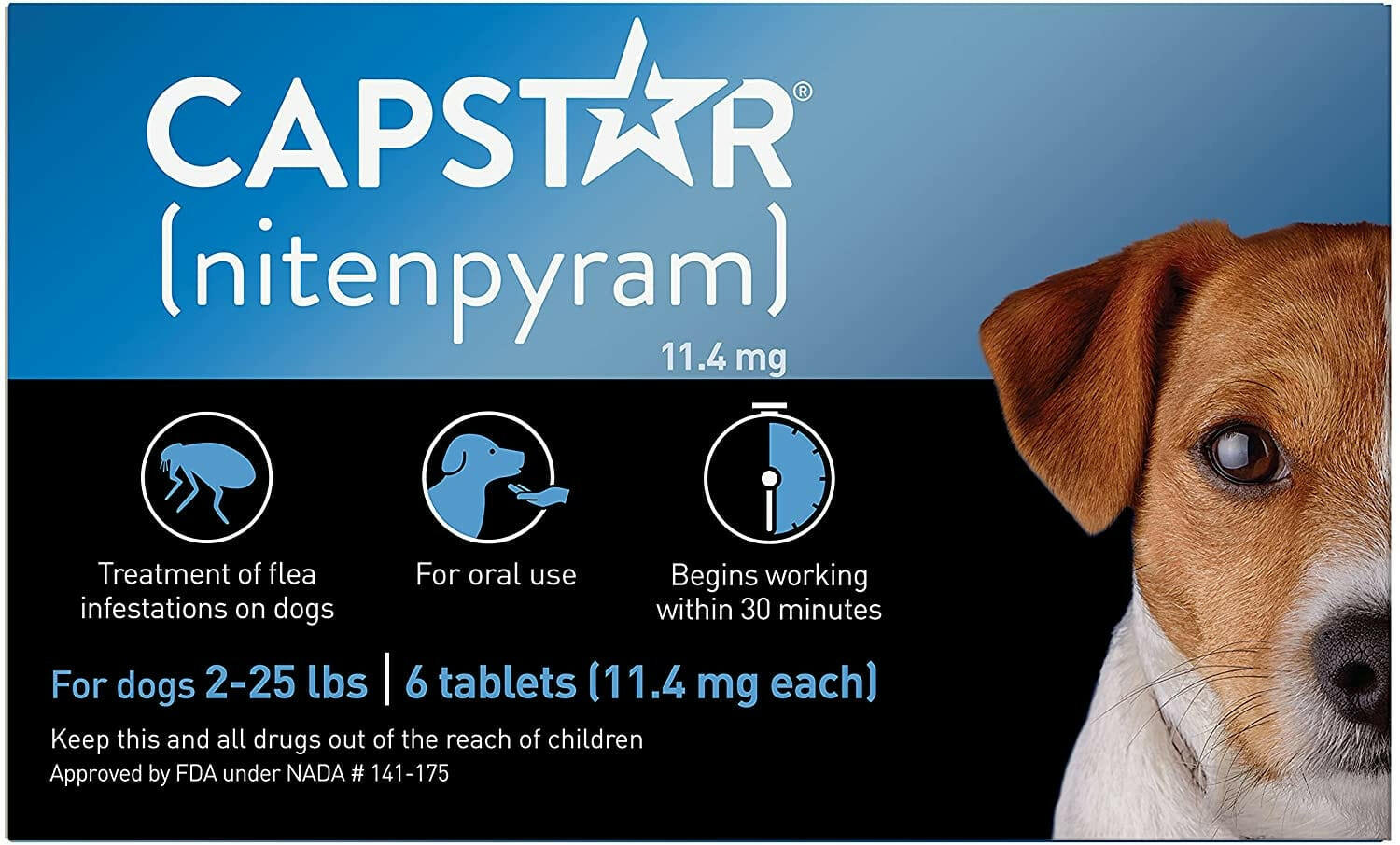 Capstar Oral Flea Treatment for Dogs 2-25 lbs (6 Doses)