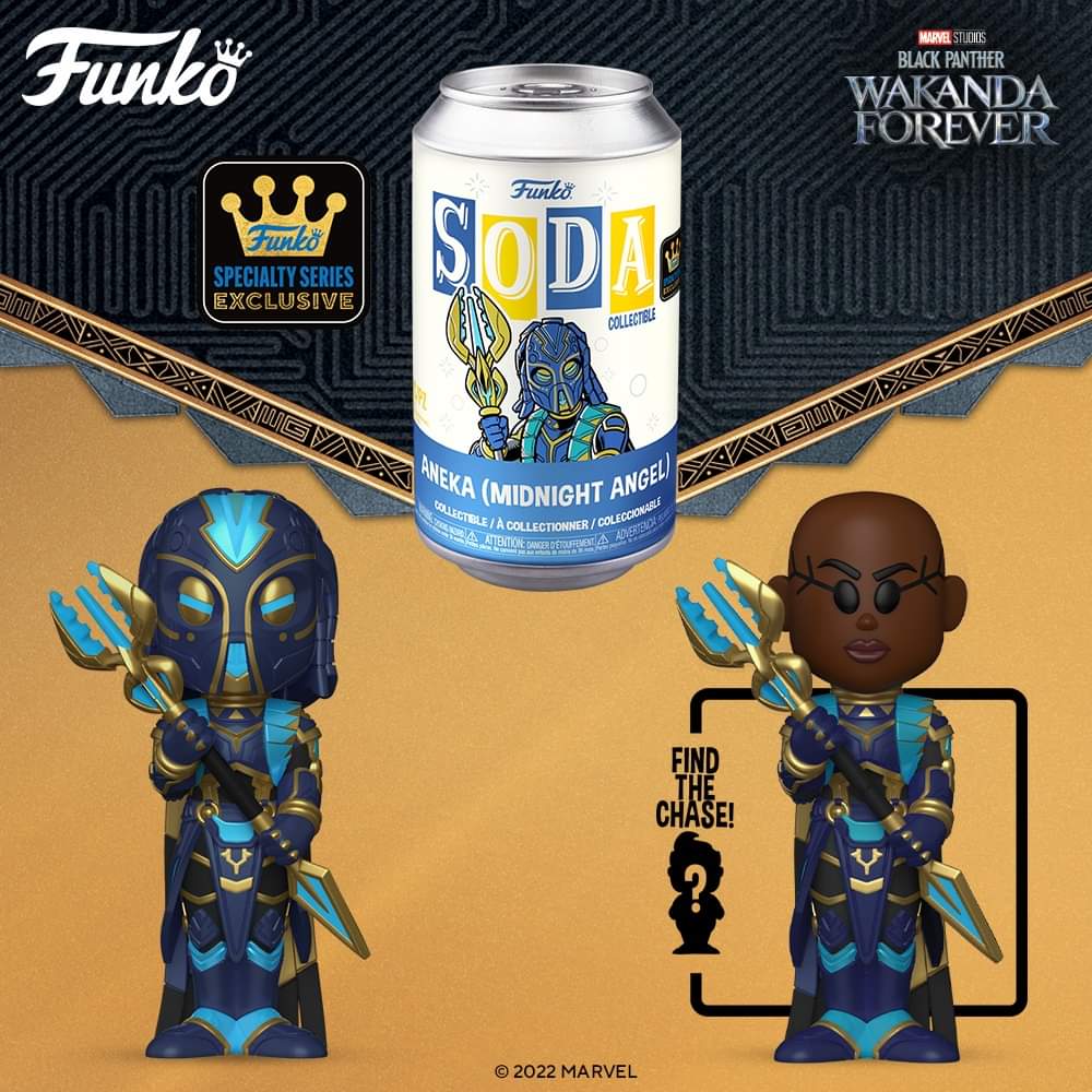 Funko Vinyl SODA: Black Panther Wakanda Forever - Aneka (Midnight Angel) [Specialty Series Exclusive] (1:6 Chance at Chase) (Order 6 for a SEALED Case)