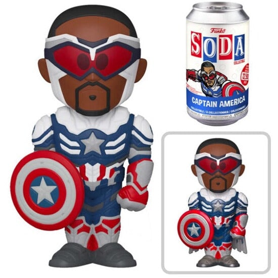 Funko Vinyl SODA: Marvel - Captain America (Sam Wilson) (1:6 Chance at Chase) (Order 6 for a SEALED Case)