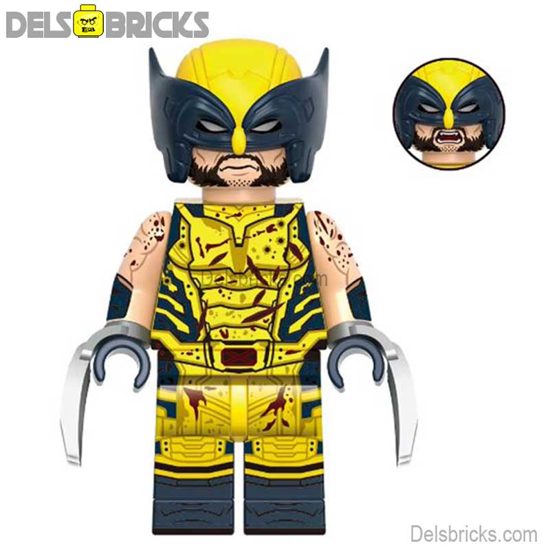 Battle damaged Wolverine from Deadpool & Wolverine Movie Lego Minifigures Custom Toys