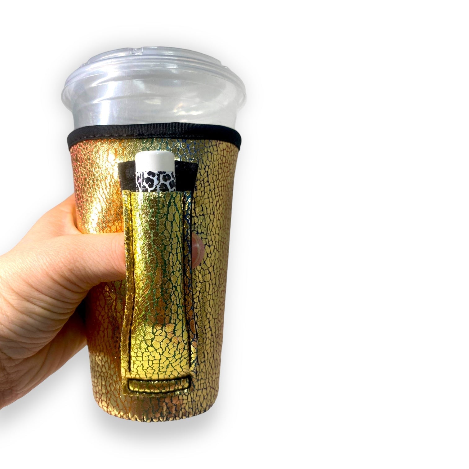 Glimmering Gold 16oz PINT Glass / Medium Fountain Drinks and Hot Coffee Handlers™