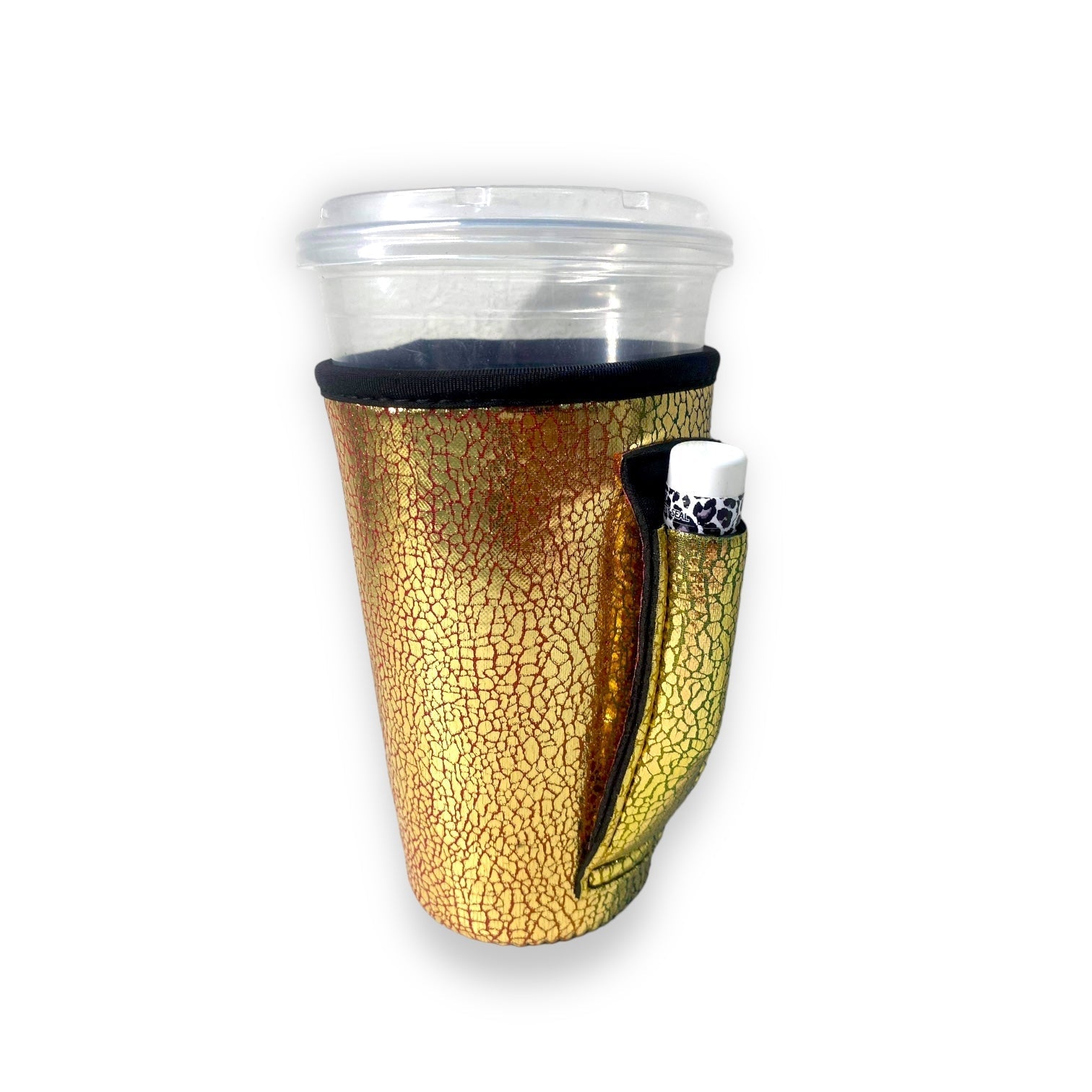 Glimmering Gold 16oz PINT Glass / Medium Fountain Drinks and Hot Coffee Handlers™