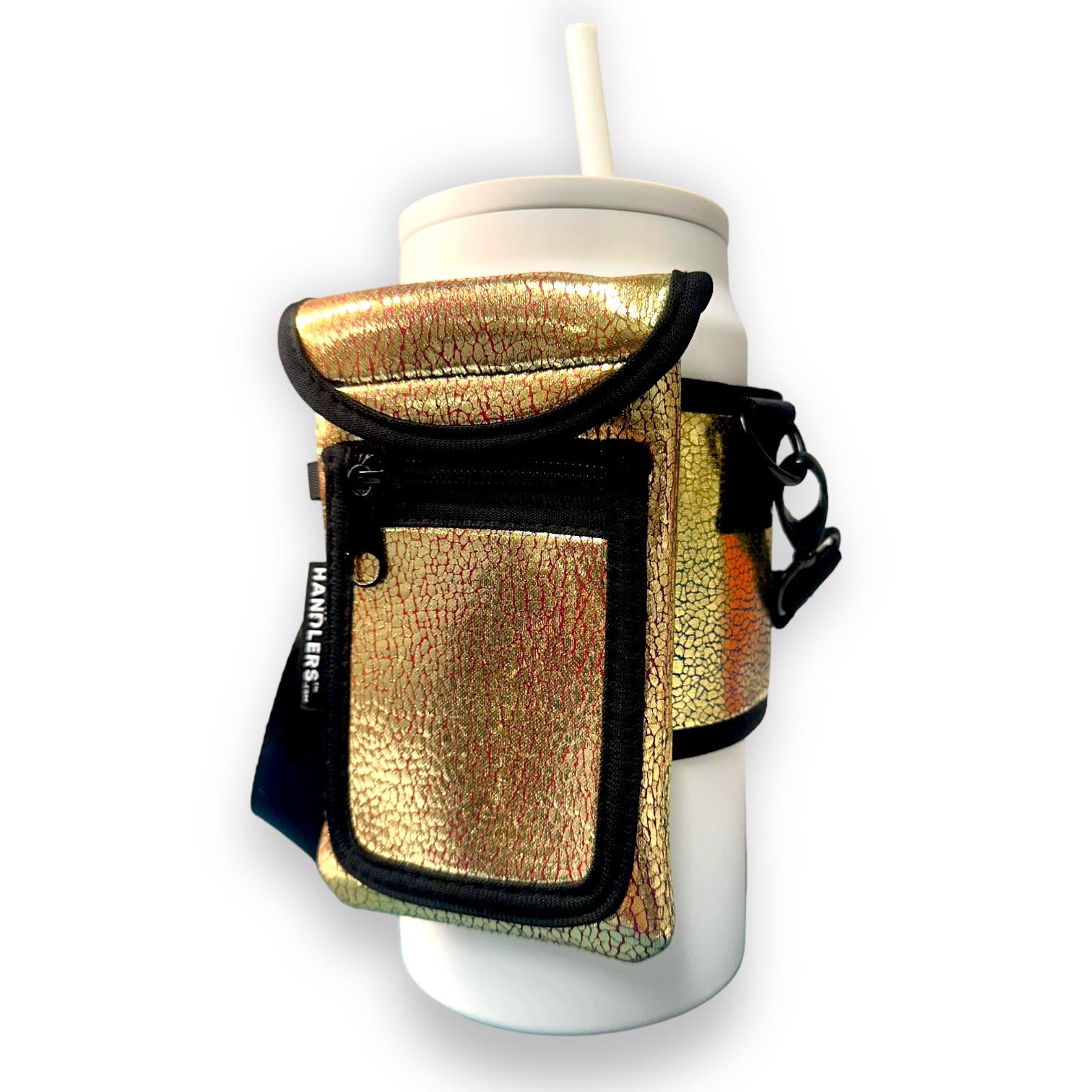 Glimmering Gold Wrap Around Drink Pocket