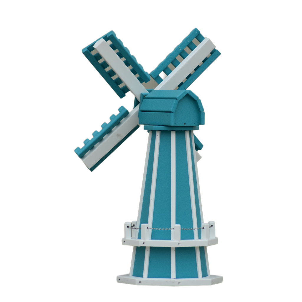 30" Octagon Poly Dutch Windmill (Aruba Blue with White trim)