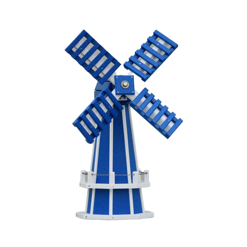 30" Octagon Poly Dutch Windmill (Blue/white trim)