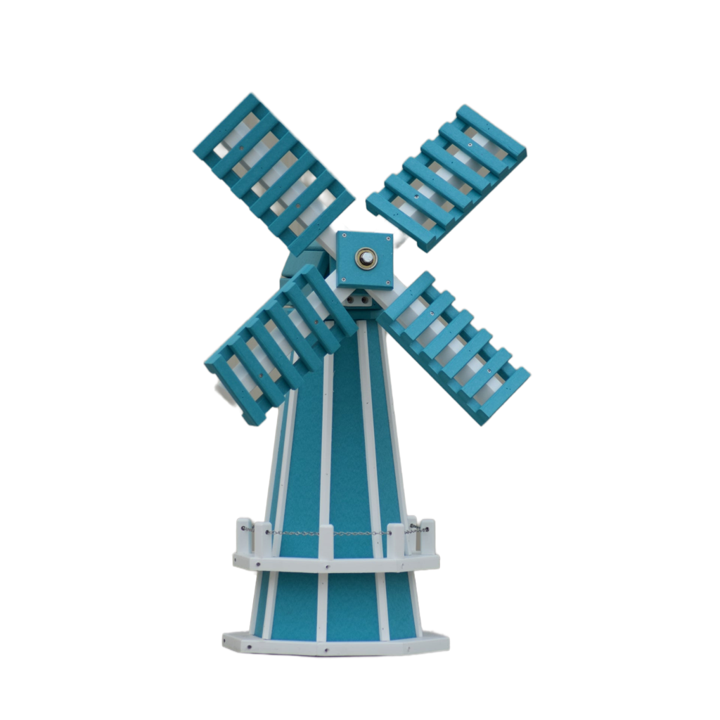 30" Octagon Poly Dutch Windmill (Aruba Blue with White trim)