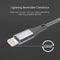 Silicon Power Lightning Cable 3.3 FT (1M) for iPhone-Gray Bulk Package