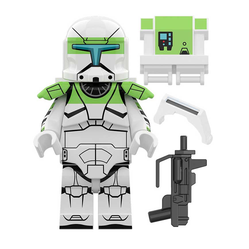 Green Commando Clone trooper Lego Star wars Minifigures