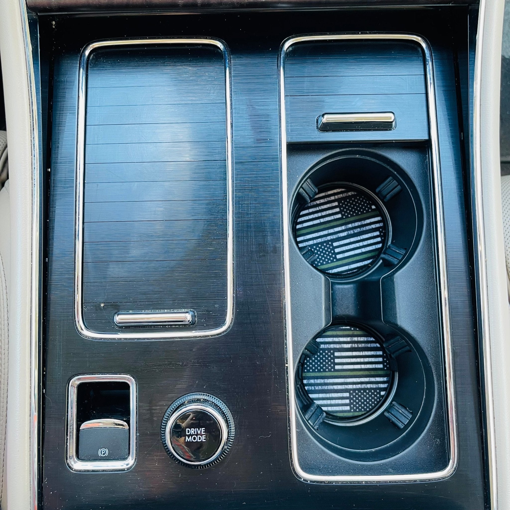 Green Line Neoprene Car Coasters