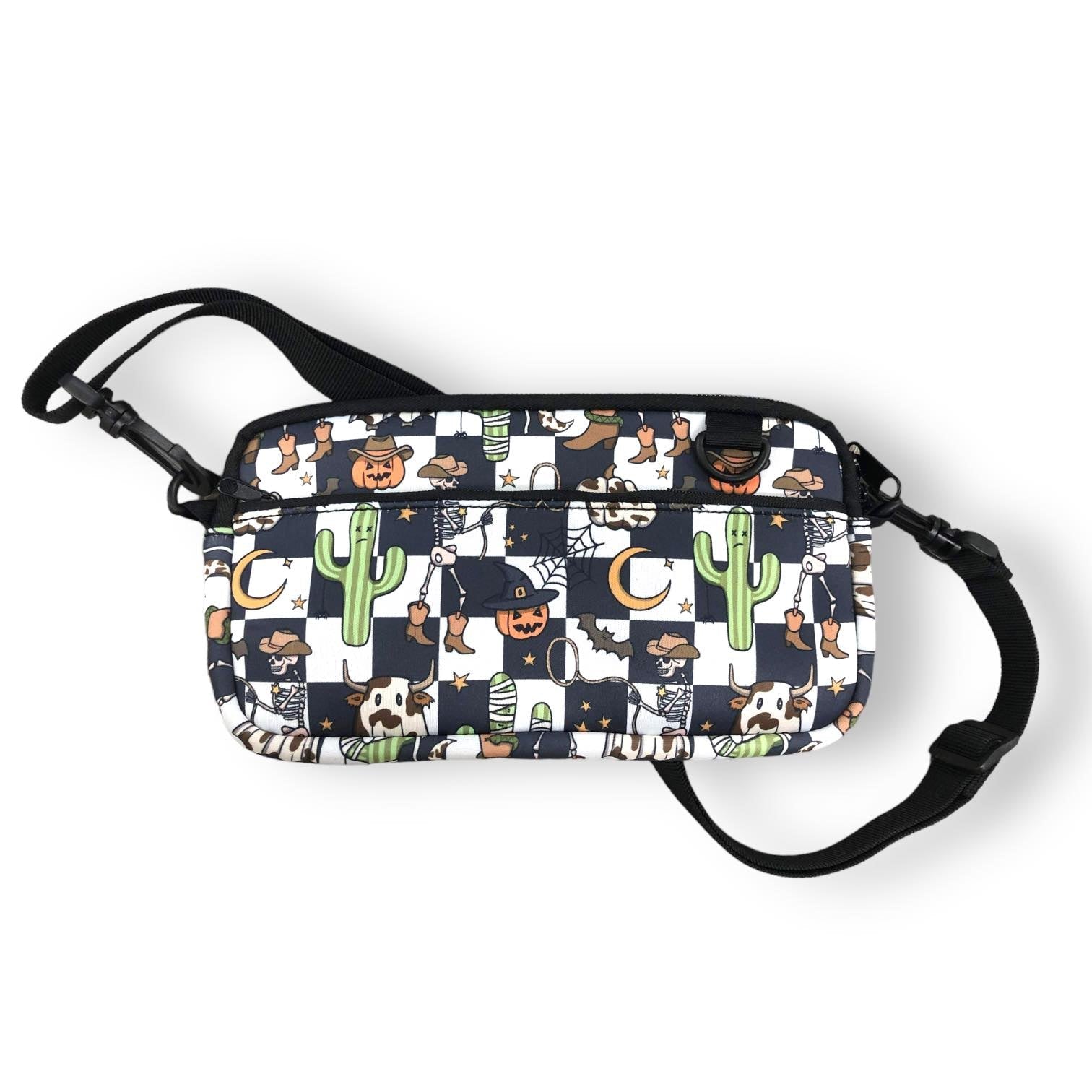 Halloween Checkers Cross Body Purse